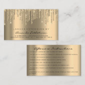 Anleitungen für die Nachsorge Lash Extension Spark Visitenkarte (Vorne/Hinten)