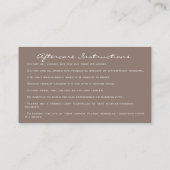 Anleitungen für die Nachsorge Lash Rose Eye Logo B Visitenkarte (Rückseite)