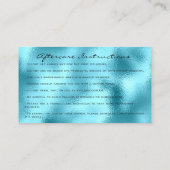 Anleitungen für die Nachsorge Lash Rose Gold Tropf Visitenkarte (Rückseite)