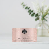 Anleitungen für die Nachsorge Lash Rose Pink Glitz Visitenkarte (Stehend Vorderseite)