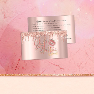 Anleitungen für die Nachsorge Lash-Rose-Tropfen Lo Visitenkarte