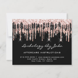 Anleitungen für die Nachsorge Lashes Back Rose Cla Einladung