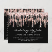 Anleitungen für die Nachsorge Lashes Back Rose Cla Einladung (Vorne/Hinten)