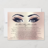Anleitungen für die Nachsorge Lashes Extension Mic Magneteinladung (Vorderseite)