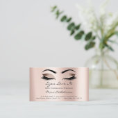 Anleitungen für die Nachsorge Lashes Extension Ros Visitenkarte (Stehend Vorderseite)