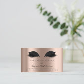 Anleitungen für die Nachsorge Lashes Extension Ros Visitenkarte (Stehend Vorderseite)