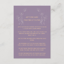 Anleitungen für die Nachsorge Logo-Frauen Lila Hinweiskarte