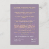 Anleitungen für die Nachsorge Logo-Frauen Lila Hinweiskarte (Rückseite)