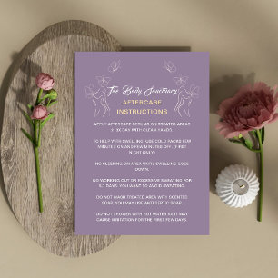 Anleitungen für die Nachsorge Logo-Frauen Lila Visitenkarte