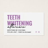 Anleitungen für Farbzähne nach der Pflege (Vorderseite)