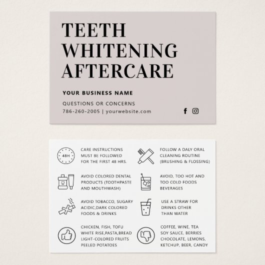 Anleitungen für Farbzähne nach der Pflege (Vorne & Hinten)