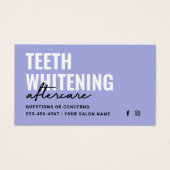 Anleitungen für Farbzähne nach der Pflege (Vorderseite)