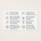 Anleitungen für Farbzähne nach der Pflege  (Rückseite)