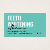 Anleitungen für Farbzähne nach der Pflege (Vorderseite)