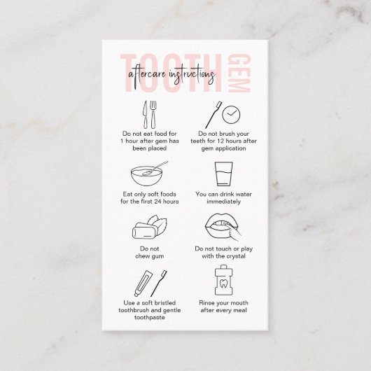 Anleitungen für moderne Pink-Logo-Zahnbürste Visitenkarte (Vorderseite)