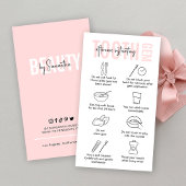 Anleitungen für moderne Pink-Logo-Zahnbürste Visitenkarte