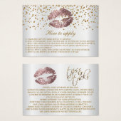 Anleitungen für Rose Glitzer Lips Anwendung (Vorne & Hinten)