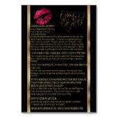 Anleitungen, Tipps und Tricks für den Hot Pink-Gli Tischnummer (Rückseite)