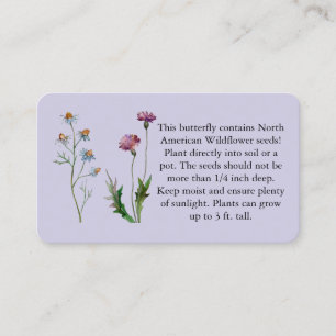 Anleitungen zum Saatpapier auf der Standard-Visite Visitenkarte