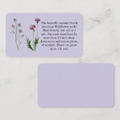 Anleitungen zum Saatpapier auf der Standard-Visite Visitenkarte (Vorne/Hinten)