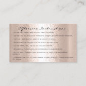 Anleitungen zur Nachsorge brechen Rose-Mikrobladin Visitenkarte (Rückseite)