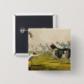 "Anlockender Stier", Kneipe. durch Thomas McLean, Button (Vorne & Hinten)