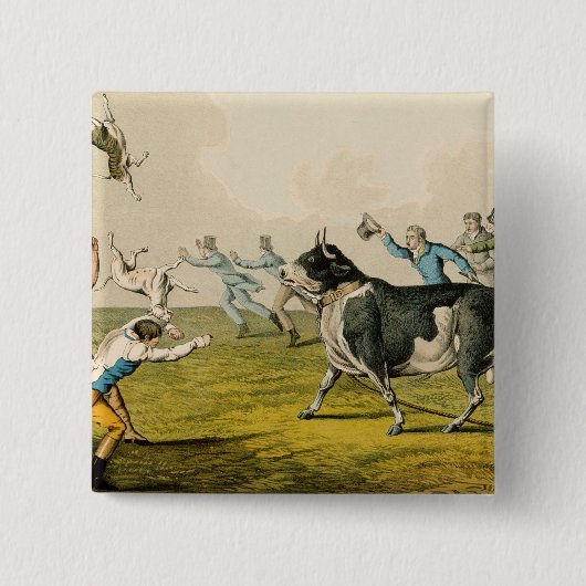"Anlockender Stier", Kneipe. durch Thomas McLean, Button (Vorderseite)