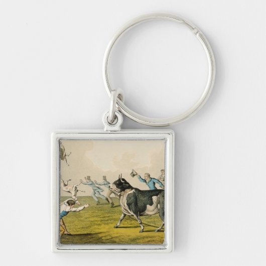 "Anlockender Stier", Kneipe. durch Thomas McLean, Schlüsselanhänger (Vorne)