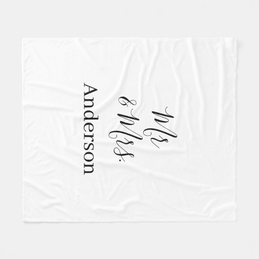 Anm & Frau geben Sie den Familiennamen Datum Jahr Fleecedecke (Vorderseite (Horizontal))