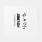 Anm & Frau geben Sie den Familiennamen Datum Jahr Fleecedecke (Vorderseite (Horizontal))