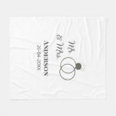 Anm & Frau geben Sie den Familiennamen Datum Jahr Fleecedecke (Vorderseite (Horizontal))