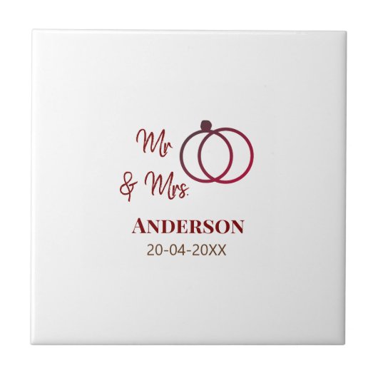 Anm & Frau geben Sie den Familiennamen Datum Jahr  Fliese (Vorderseite)