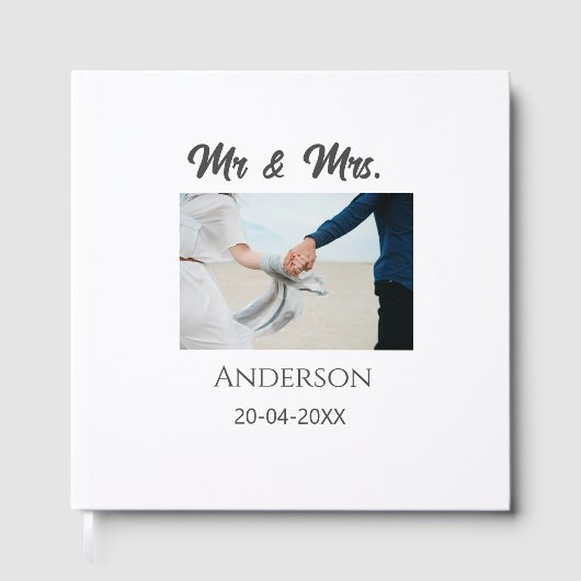 Anm & Frau geben Sie den Familiennamen Datum Jahr Gästebuch (Vorderseite)