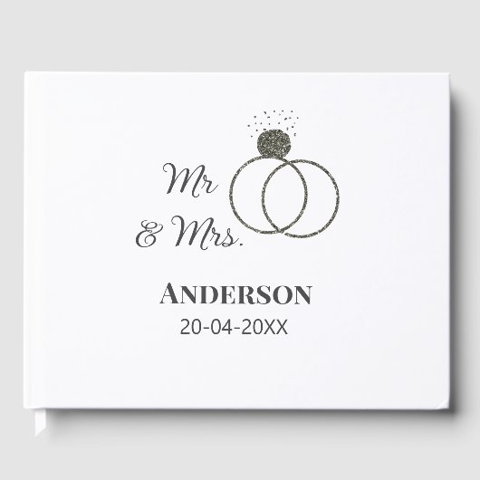 Anm & Frau geben Sie den Familiennamen Datum Jahr  Gästebuch (Vorderseite)