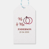 Anm & Frau geben Sie den Familiennamen Datum Jahr  Geschenkanhänger (Rückseite)