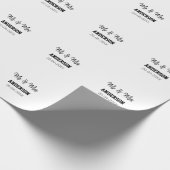 Anm & Frau geben Sie den Familiennamen Datum Jahr  Geschenkpapier (Ecke)