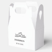 Anm & Frau geben Sie den Familiennamen Datum Jahr  Geschenkschachtel (Geöffnet)