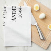 Anm & Frau geben Sie den Familiennamen Datum Jahr  Geschirrtuch (Viertel Falte)