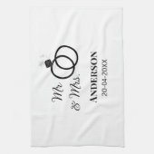 Anm & Frau geben Sie den Familiennamen Datum Jahr  Geschirrtuch (Vertikal)