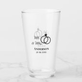 Anm & Frau geben Sie den Familiennamen Datum Jahr Glas (Rückseite)