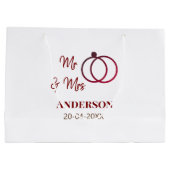 Anm & Frau geben Sie den Familiennamen Datum Jahr Große Geschenktüte (Rückseite)