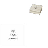 Anm & Frau geben Sie den Familiennamen Datum Jahr Gummistempel (Stempel)