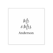 Anm & Frau geben Sie den Familiennamen Datum Jahr Gummistempel (Prägung)