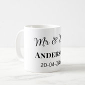 Anm & Frau geben Sie den Familiennamen Datum Jahr  Kaffeetasse (Vorderseite Links)