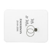 Anm & Frau geben Sie den Familiennamen Datum Jahr Magnet (Horizontal)