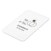 Anm & Frau geben Sie den Familiennamen Datum Jahr Magnet (Linke Seite)