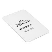 Anm & Frau geben Sie den Familiennamen Datum Jahr Magnet (Rechte Seite)