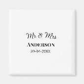 Anm & Frau geben Sie den Familiennamen Datum Jahr Magnet (Vorne)