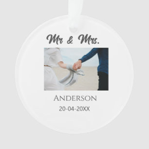 Anm & Frau geben Sie den Familiennamen Datum Jahr Ornament