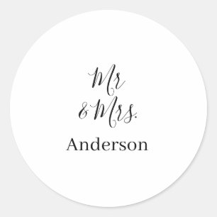 Anm & Frau geben Sie den Familiennamen Datum Jahr  Runder Aufkleber